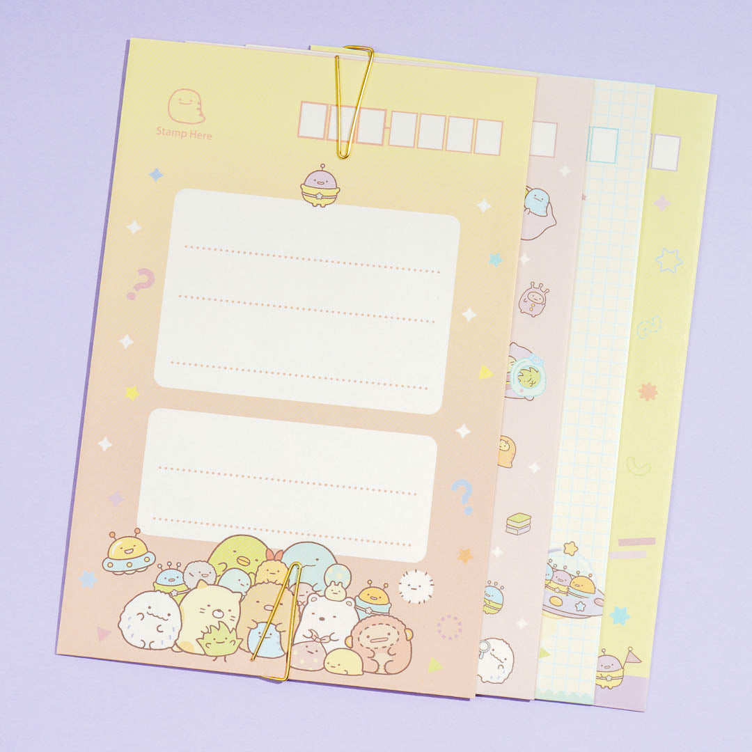 Sumikko Gurashi Mysterious Friends Space Visit Letter Set