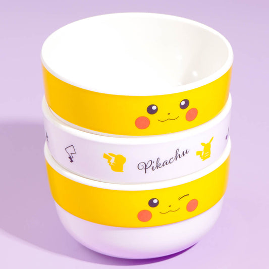 Pokemon Pikachu Melamine Bowl Set - 3 pcs