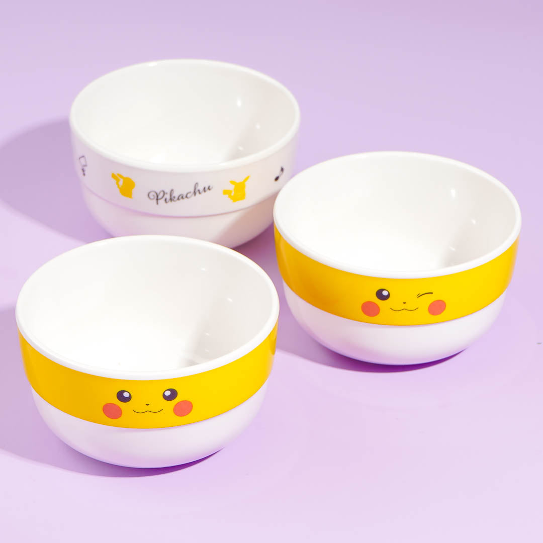 Pokemon Pikachu Melamine Bowl Set - 3 pcs