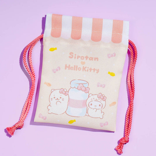 Hello Kitty x Sirotan Milk Drawstring Pouch
