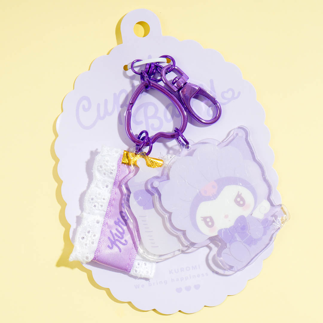 Kuromi Cupid Baby Triple Charm Key Holder