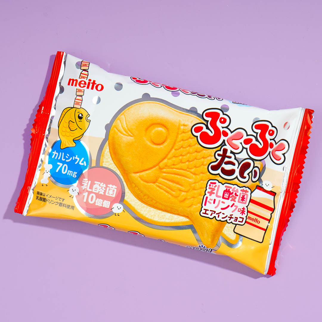 Meito Puku Puku Tai Fish Shaped Wafer - Lactic-Acid Drink
