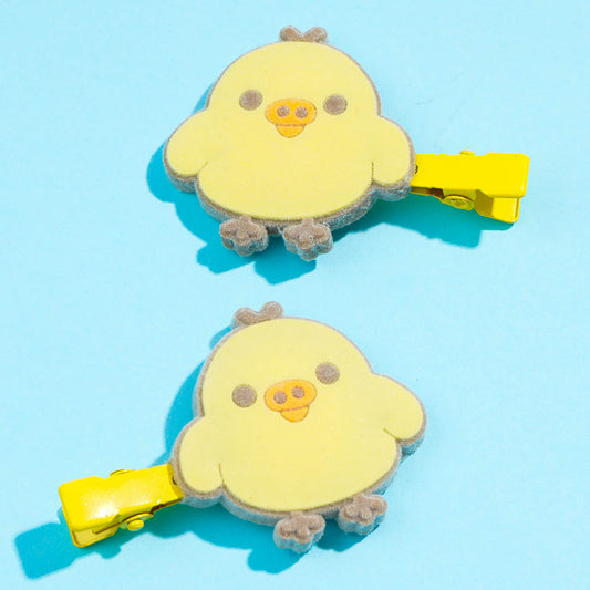 Rilakkuma Velvet Hair Clip - Kiiroitori