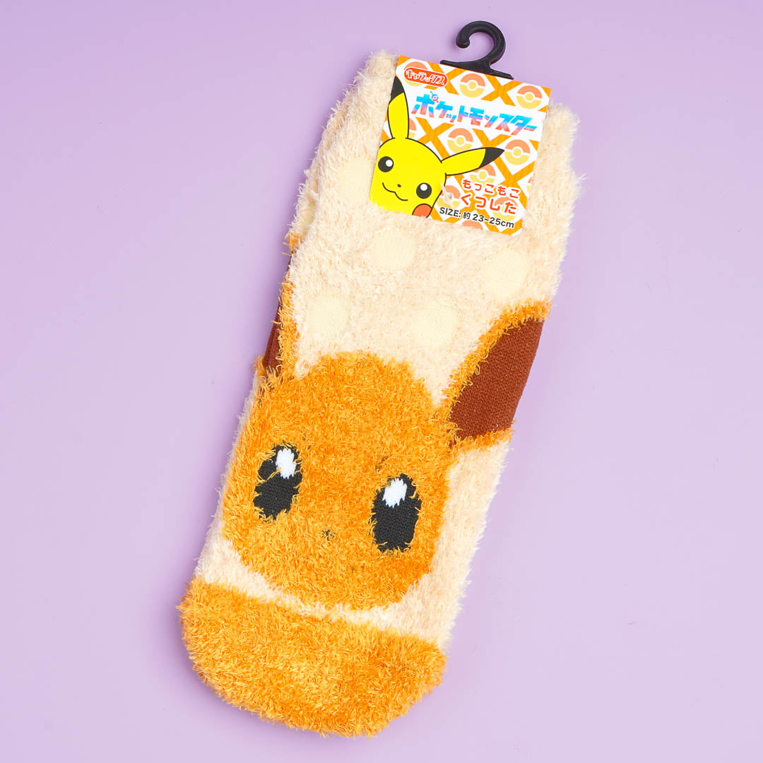 Pokemon Polka Dot Fluffy Socks - Eevee