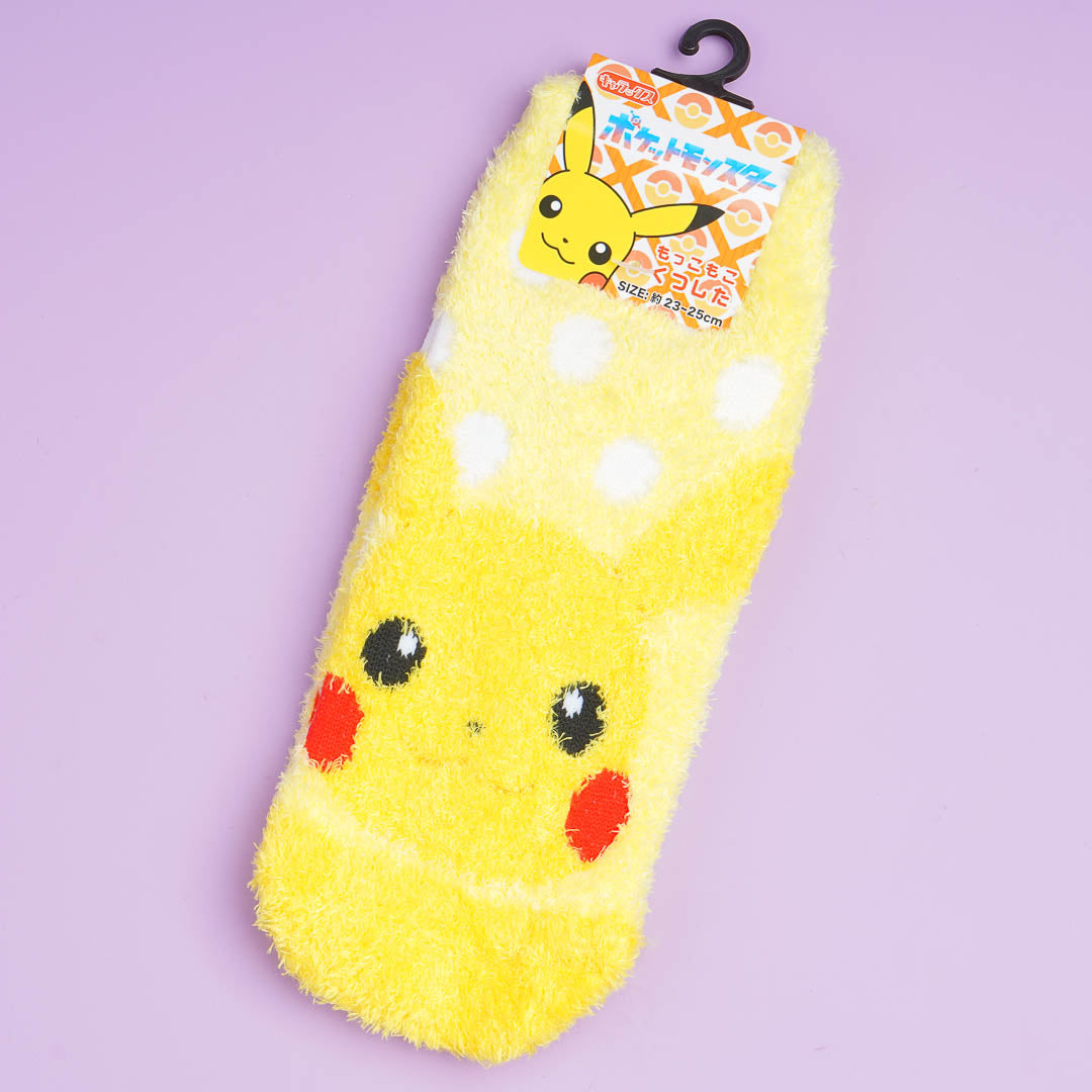 Pokemon Polka Dots Fluffy Socks - Pikachu