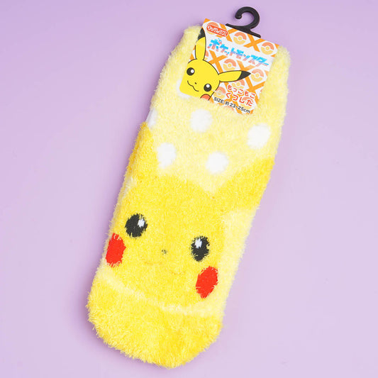 Pokemon Polka Dots Fluffy Socks - Pikachu