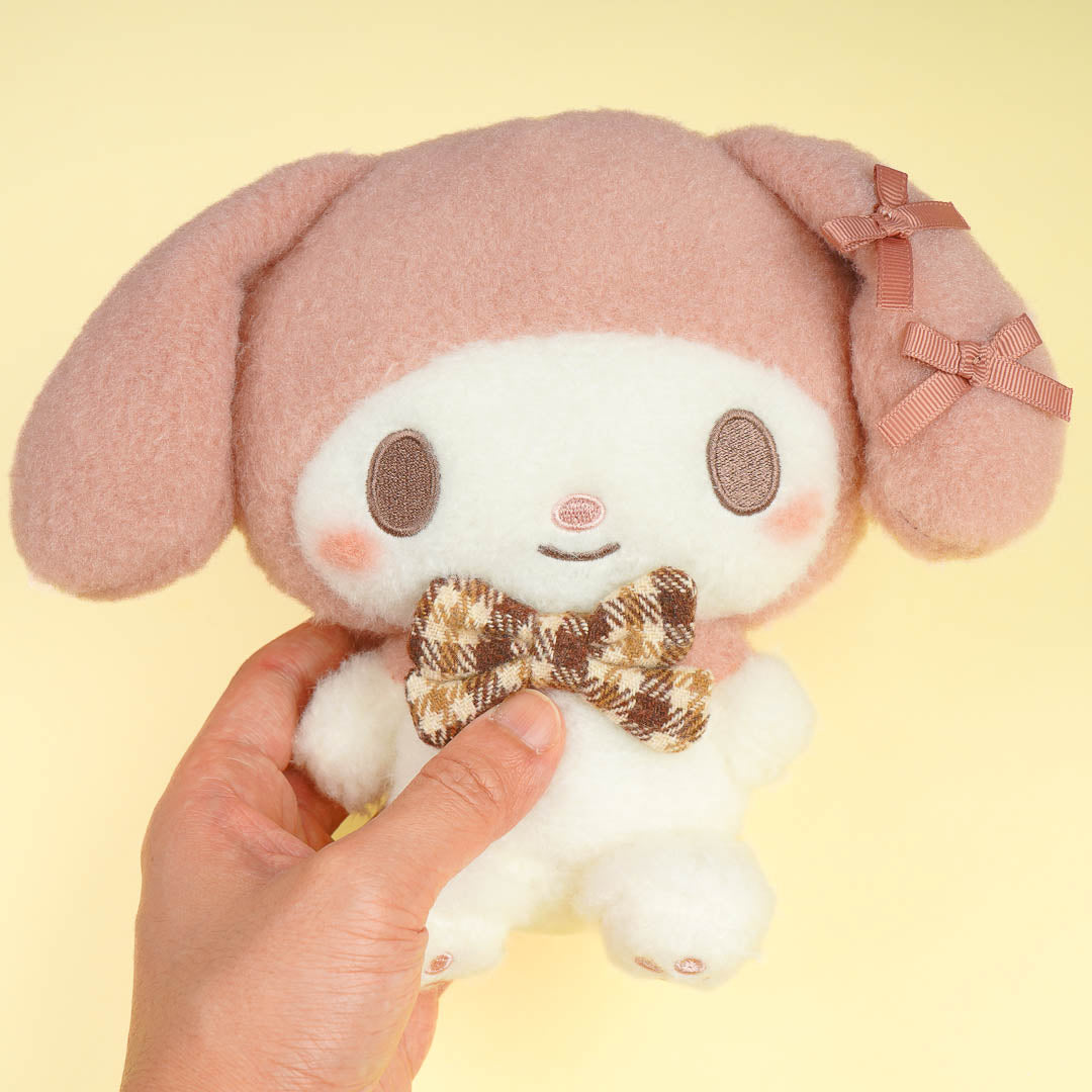 My Melody Howa Mocha Check Plushie - Medium