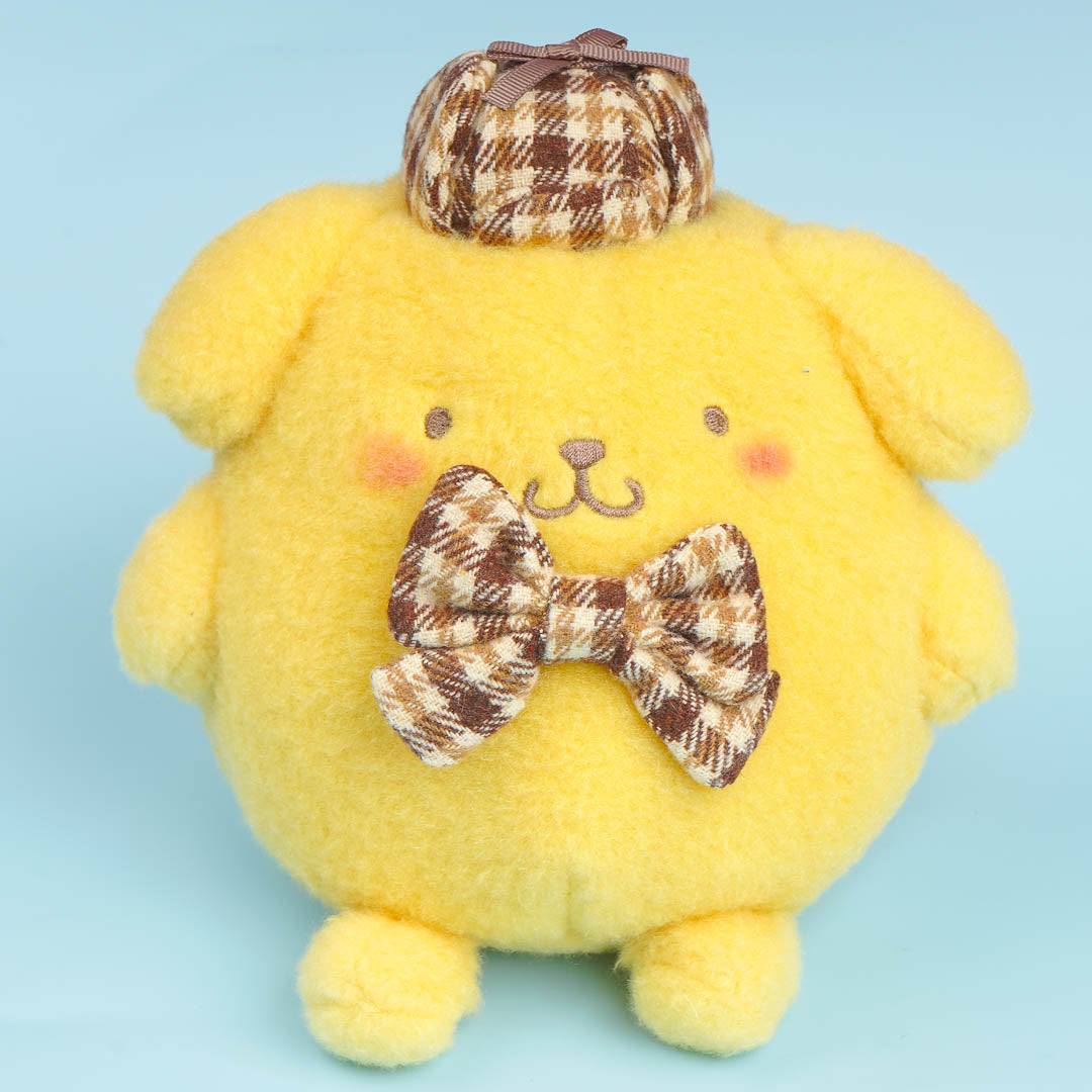 Pompompurin Howa Mocha Check Plushie - Medium