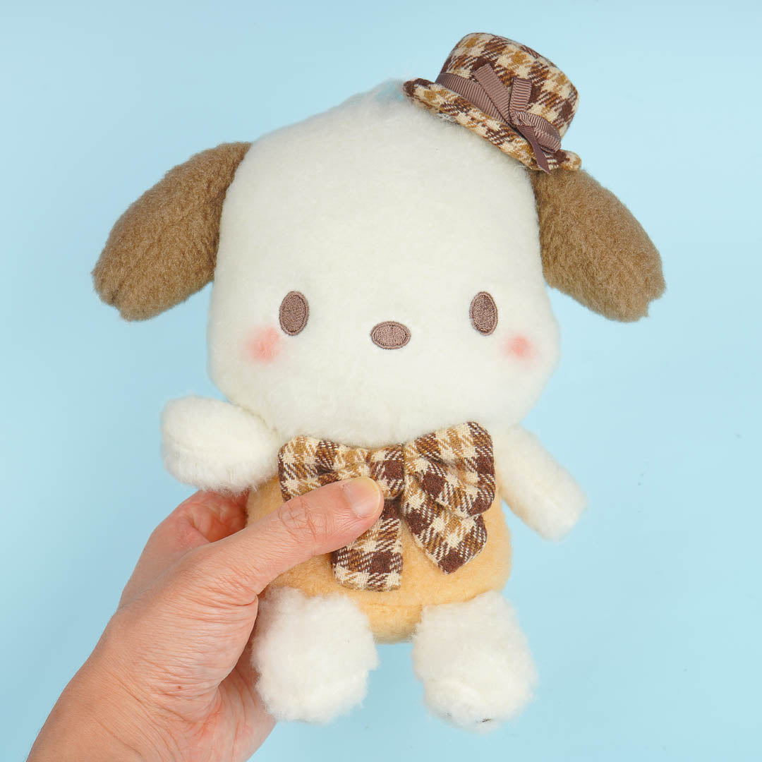 Pochacco Howa Mocha Check Plushie - Medium