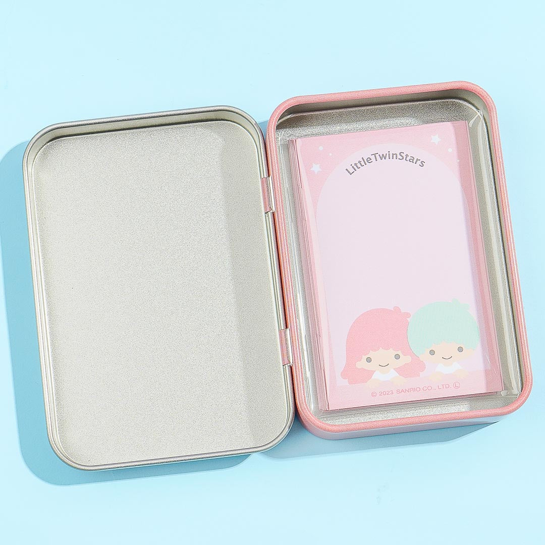 Little Twin Stars Cloudy Memo Pad With Tin Case