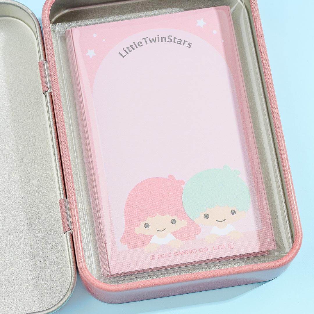 Little Twin Stars Cloudy Memo Pad With Tin Case