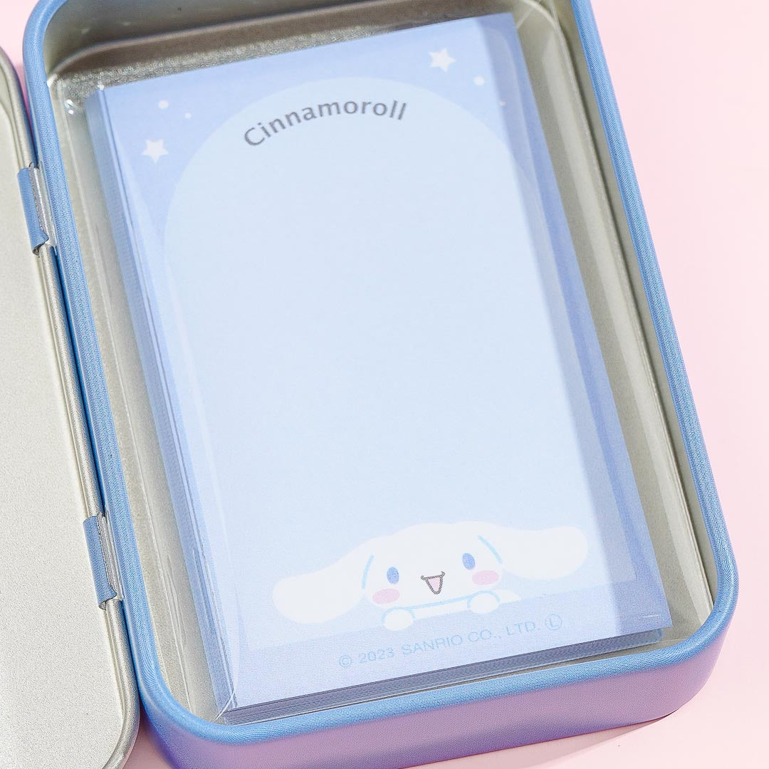 Cinnamoroll Cloudy Memo Pad With Tin Case