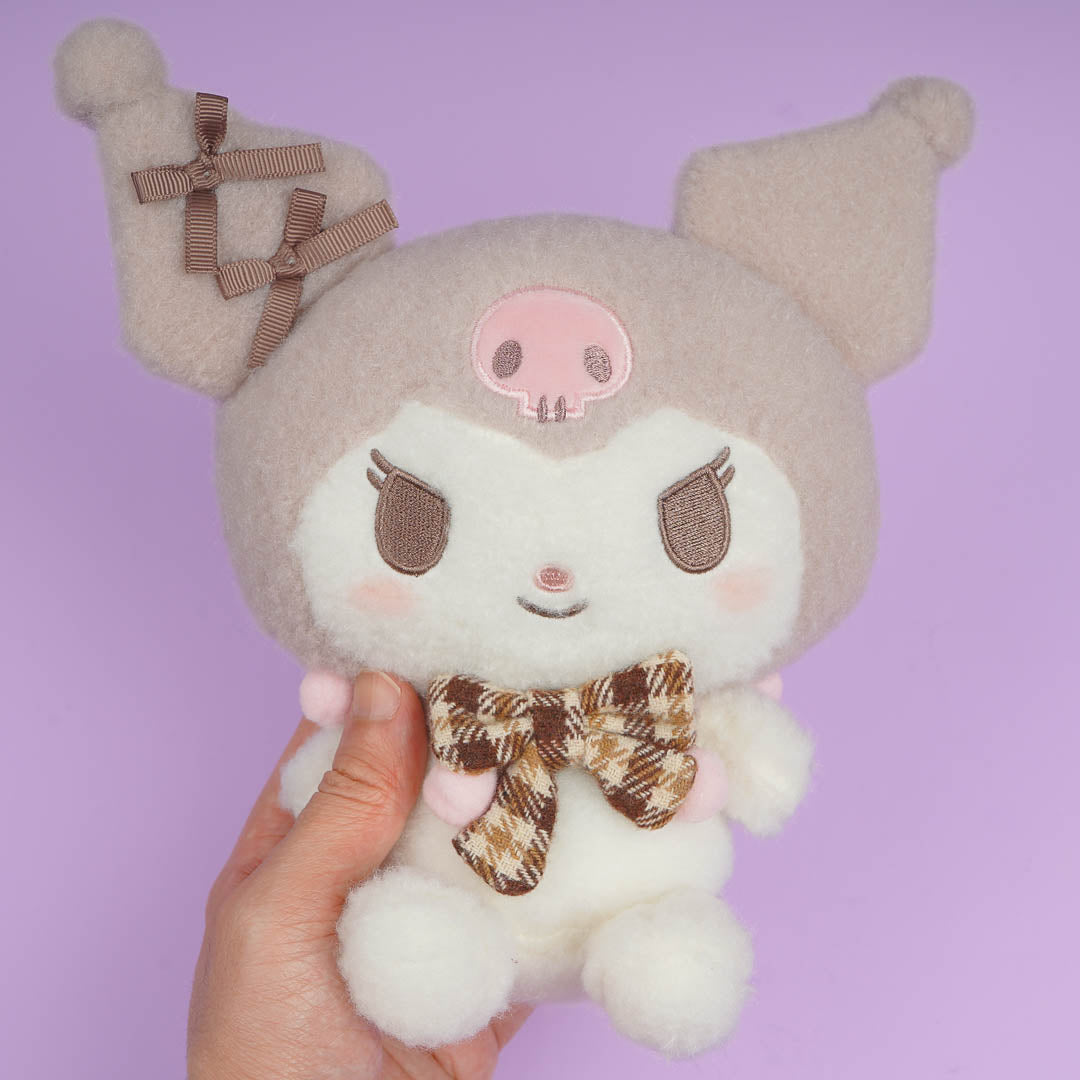 Kuromi Howa Mocha Check Plushie - Medium