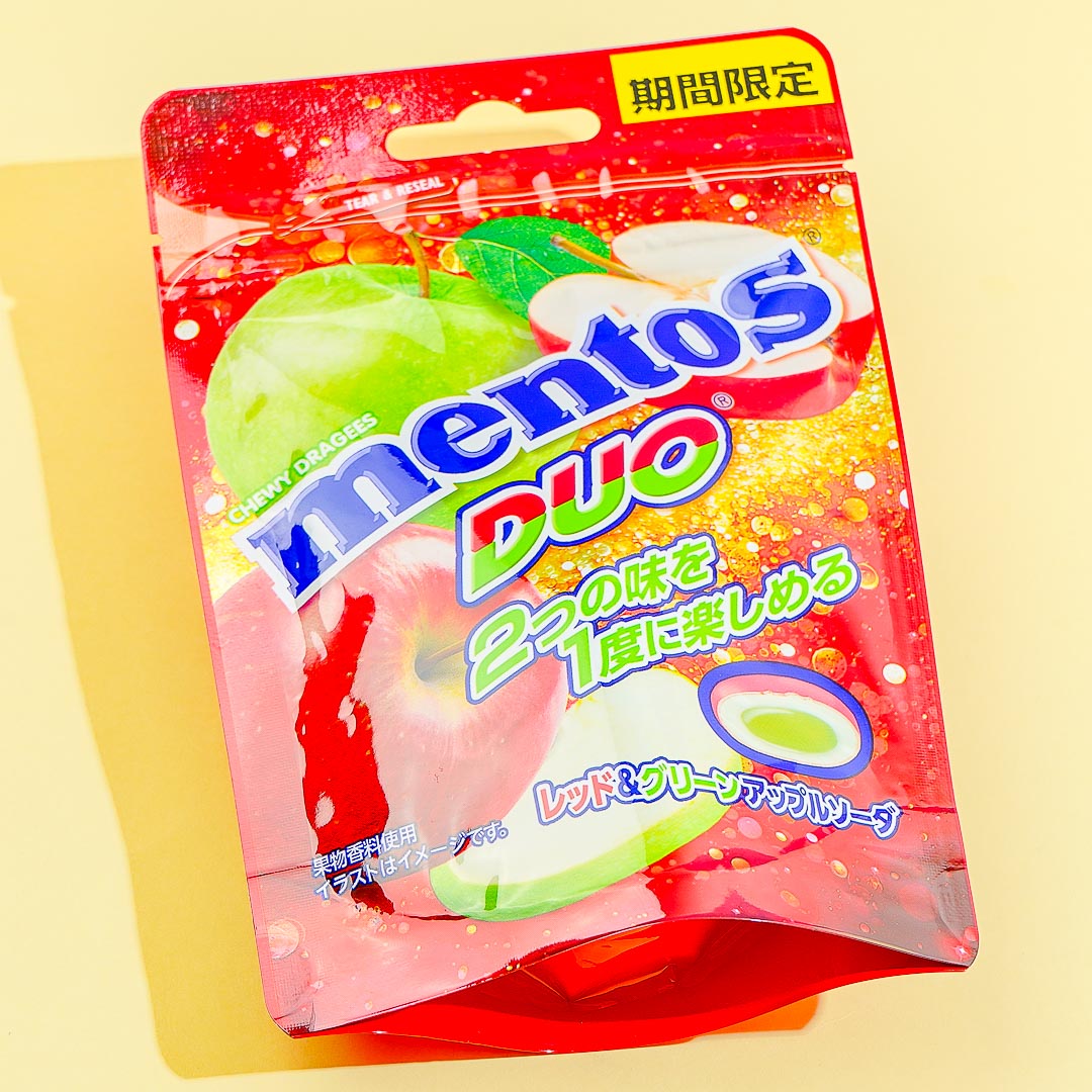 Mentos DUO Candy - Red & Green Apple Soda