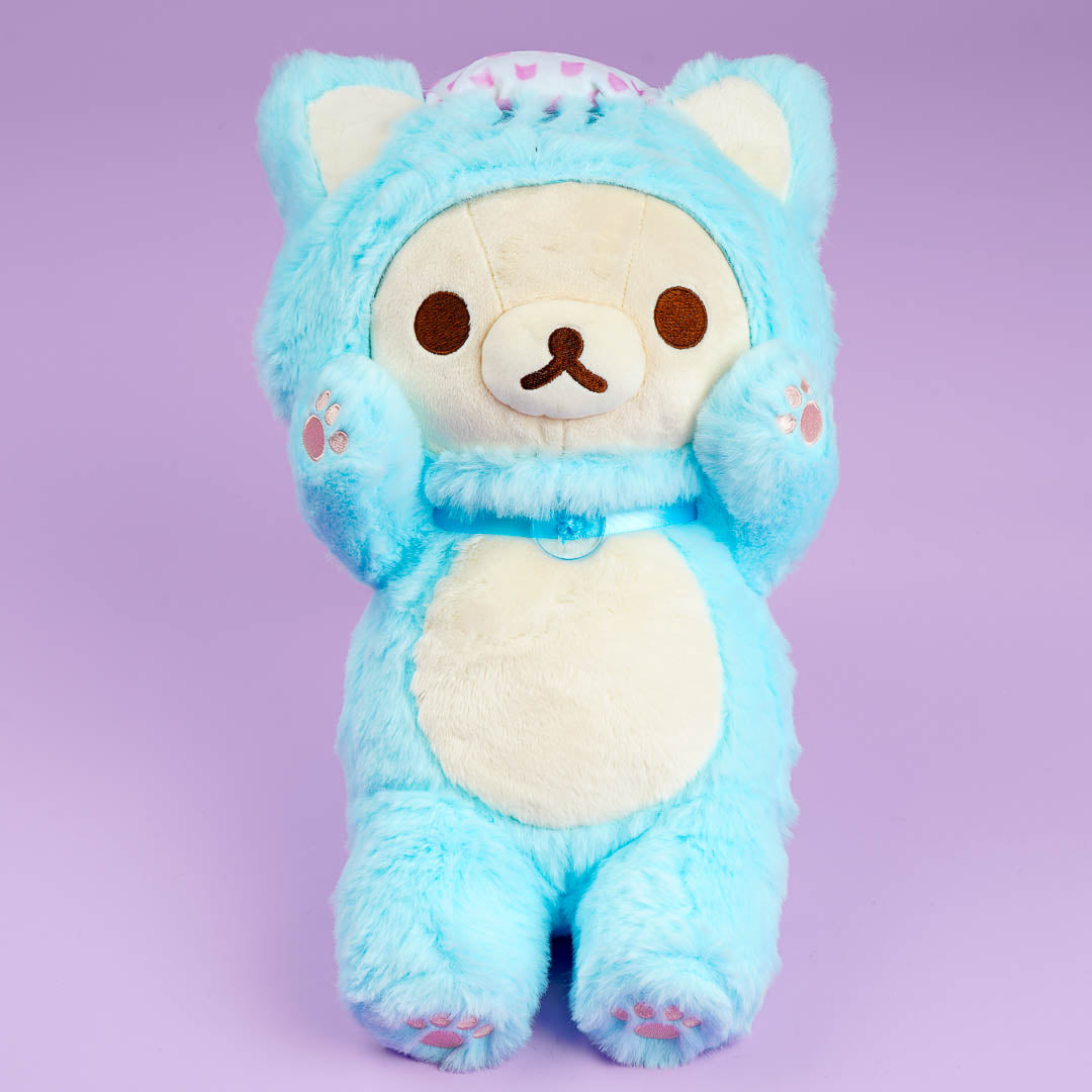 Rilakkuma Relaxing Cat Plushie - Korilakkuma / Medium