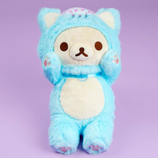 Rilakkuma Relaxing Cat Plushie - Korilakkuma / Medium