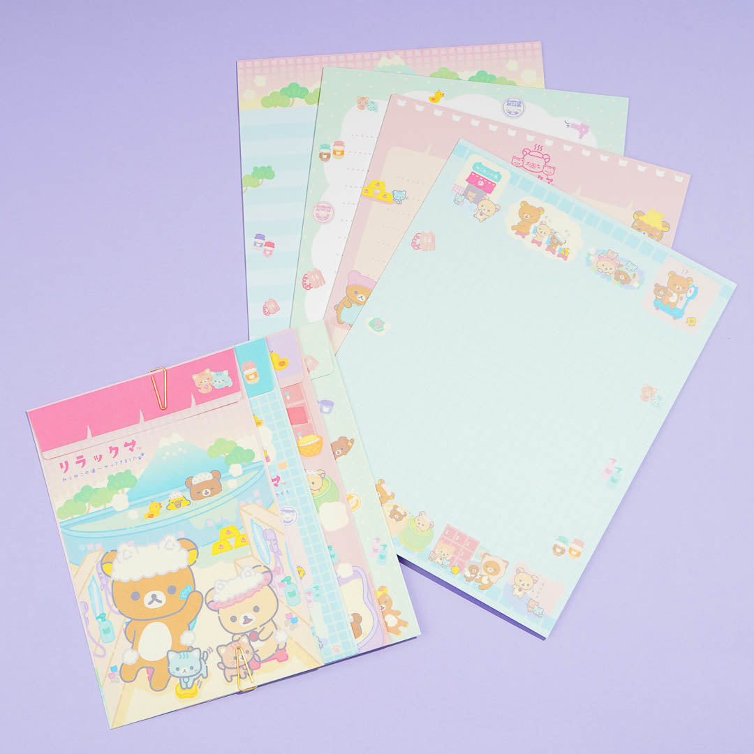 Rilakkuma Cat Bathhouse Letter Set