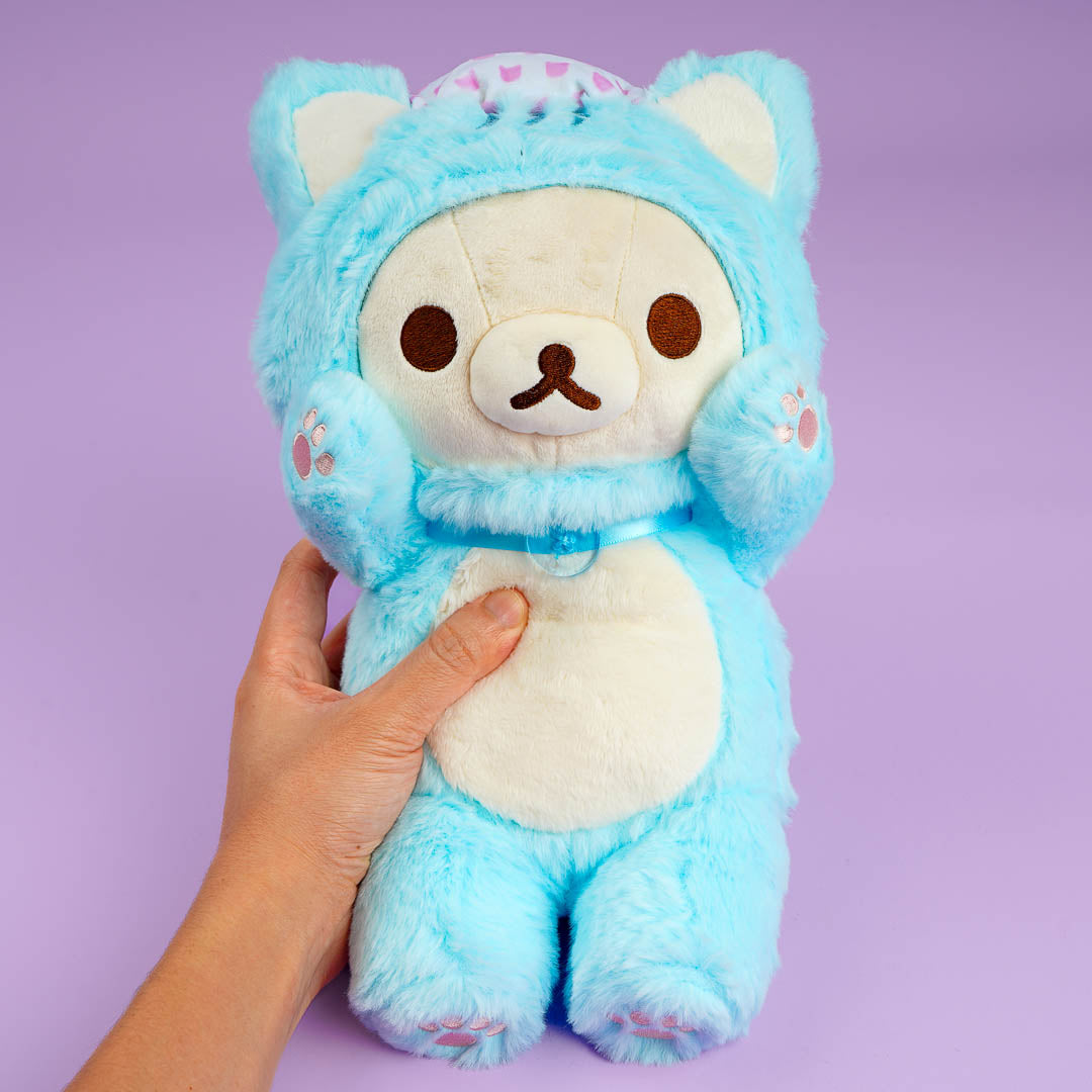 Rilakkuma Relaxing Cat Plushie - Korilakkuma / Medium