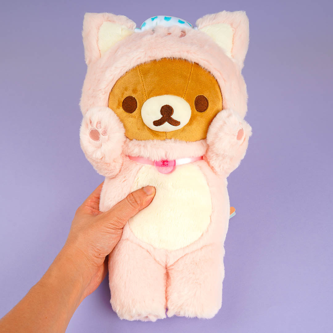 Rilakkuma Relaxing Cat Plushie - Medium