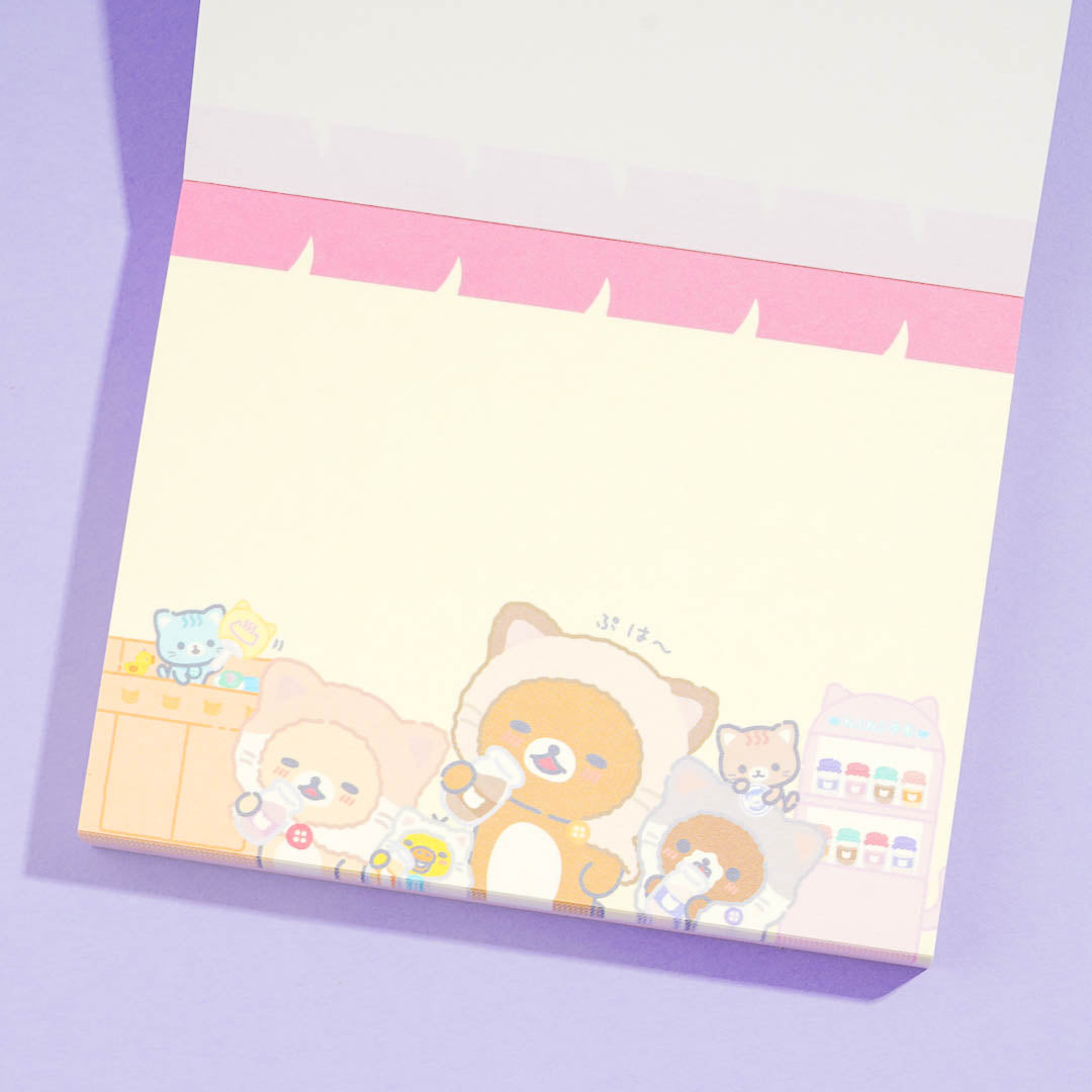 Rilakkuma Cat Bathhouse Mini Memo Pad