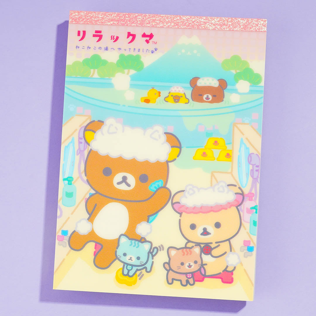 Rilakkuma Cat Bath Memo Pad