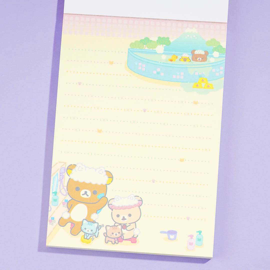 Rilakkuma Cat Bath Memo Pad