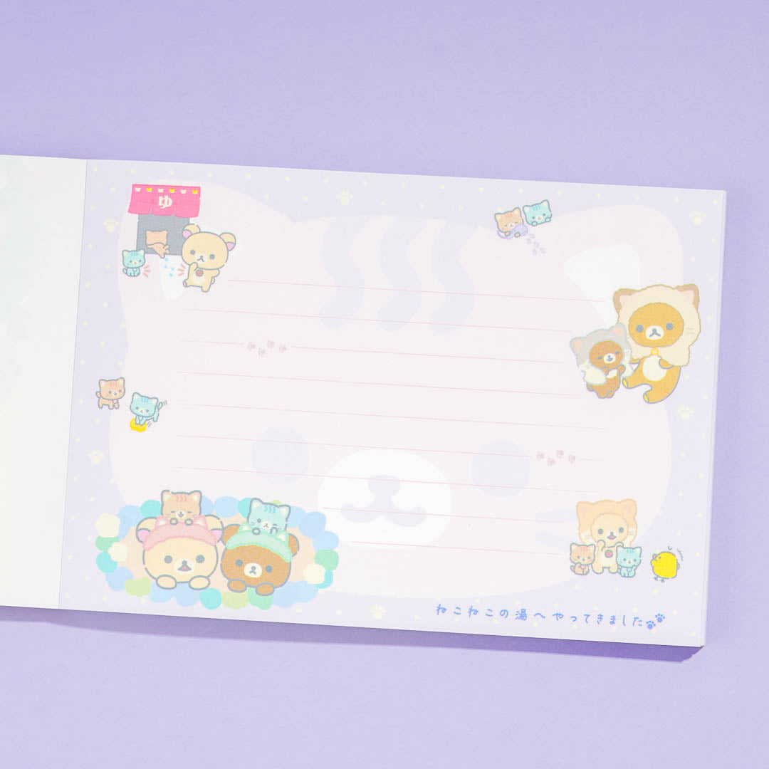 Rilakkuma Cat Bath Memo Pad