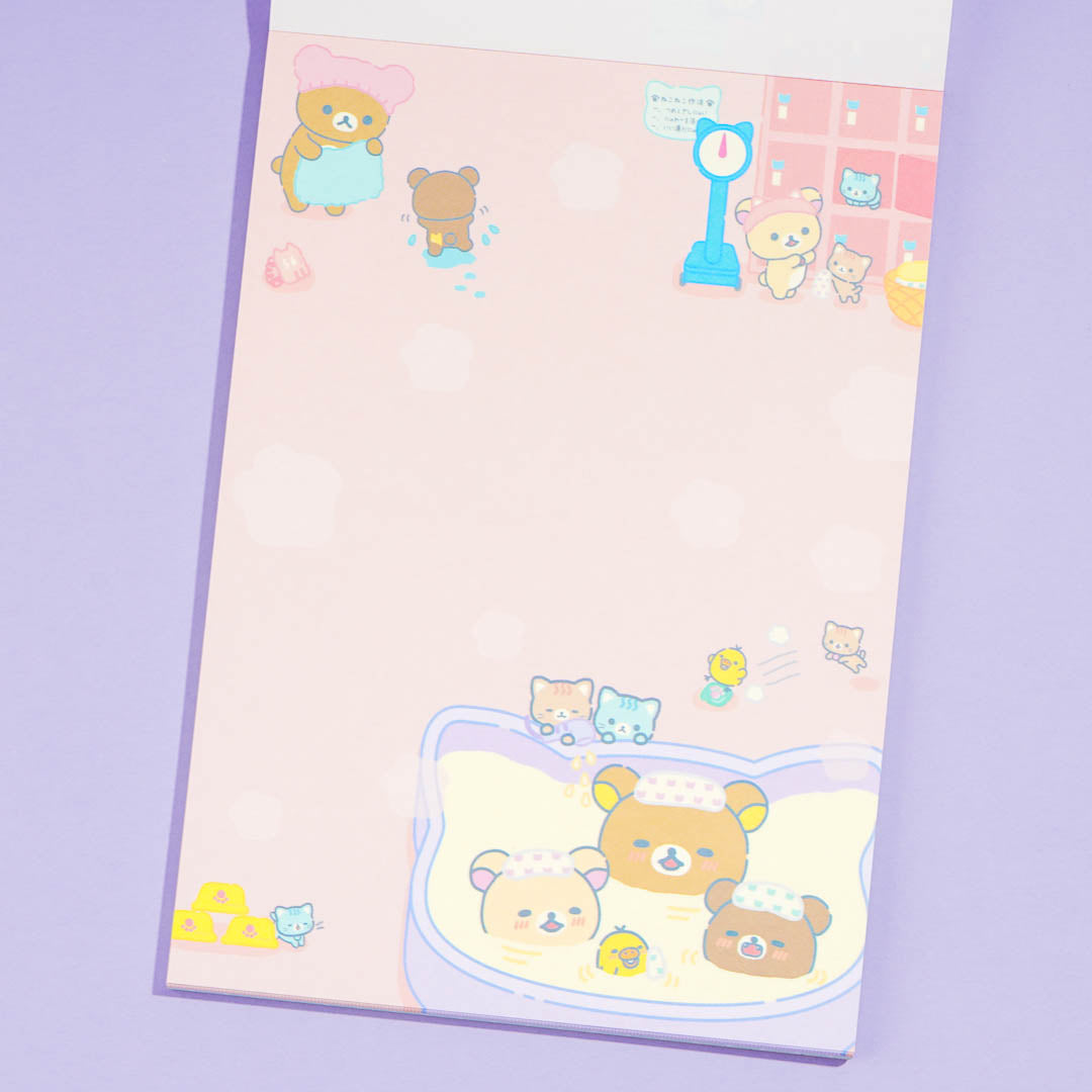 Rilakkuma Cat Bath Memo Pad