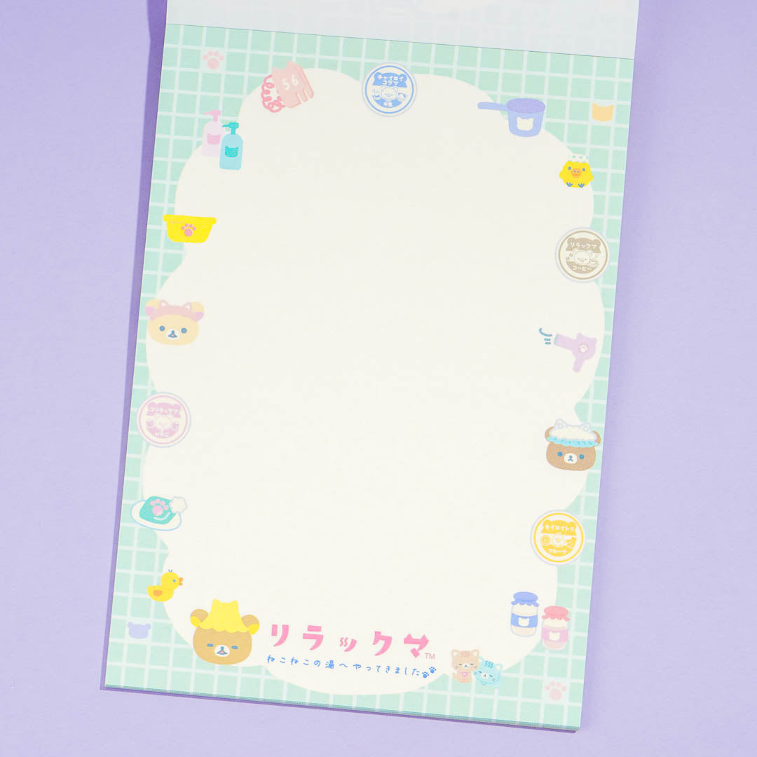 Rilakkuma Cat Bath Memo Pad