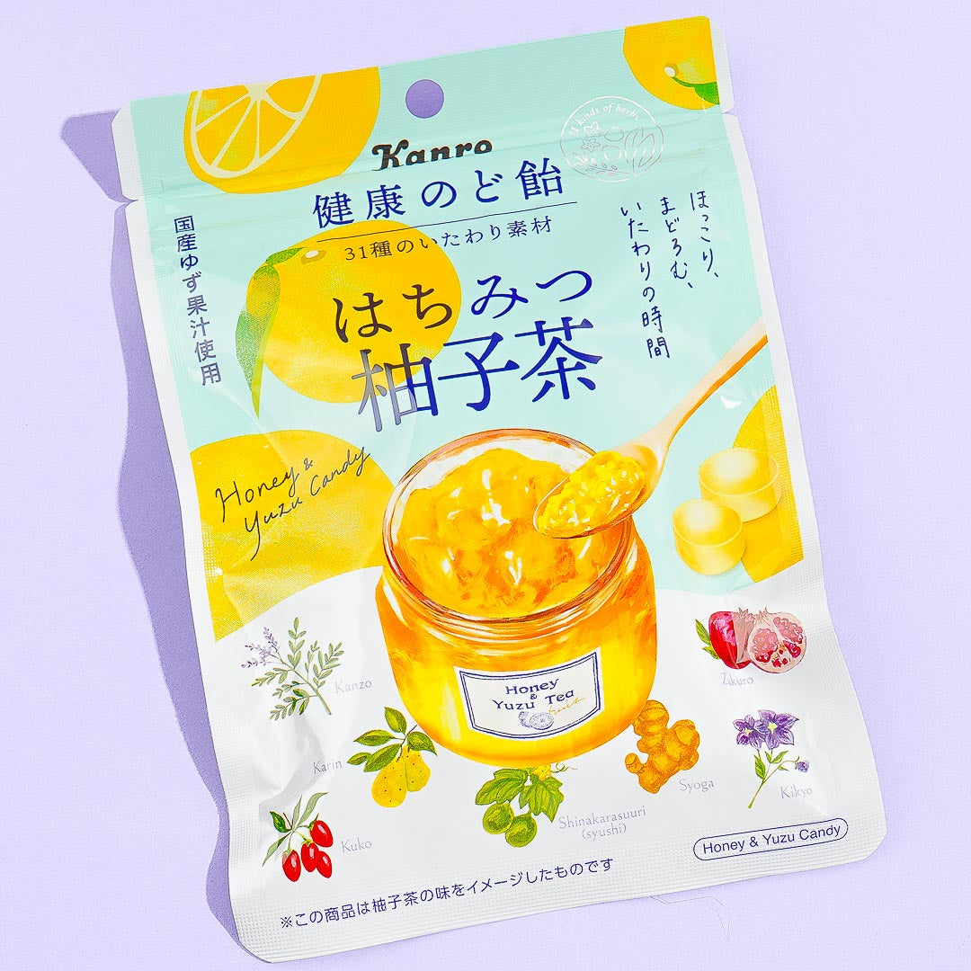 Kanro Healthy Throat Lozenge - Honey Yuzu Tea
