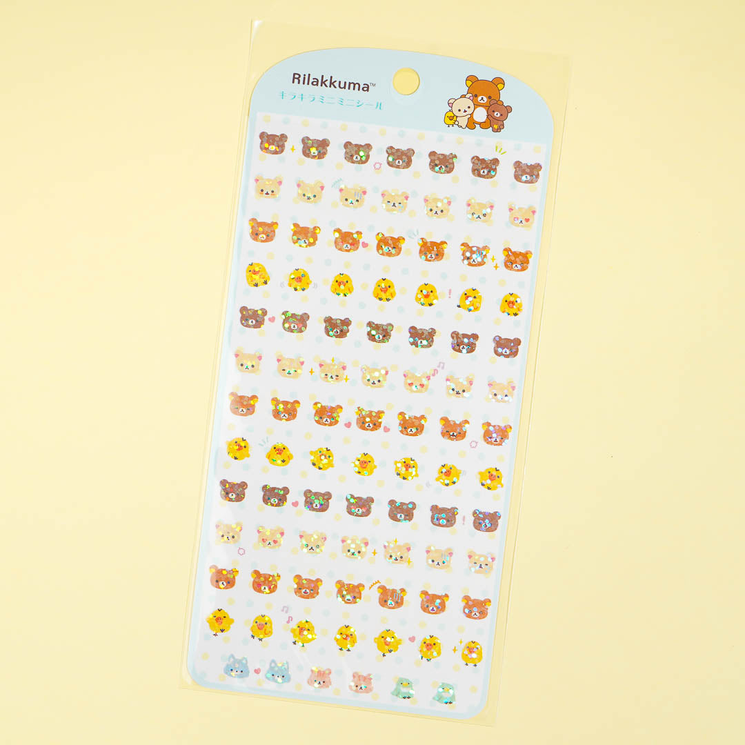 Rilakkuma Sparkling Faces Mini Stickers