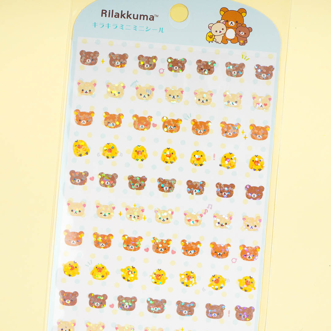 Rilakkuma Sparkling Faces Mini Stickers