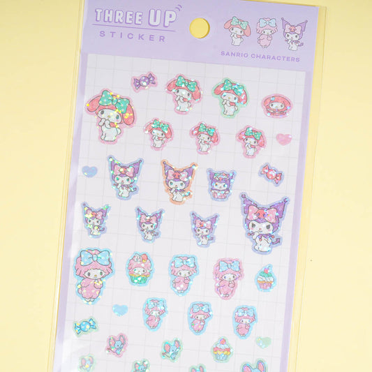 Sanrio Character Three Up Ribbon Stickers