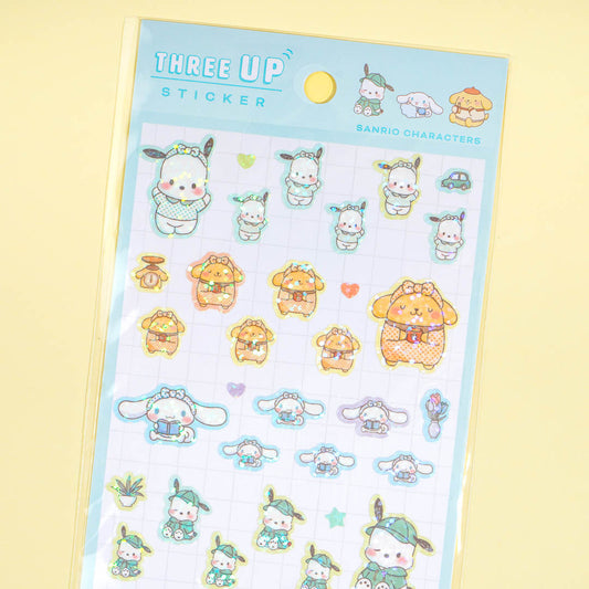 Sanrio Characters Three Up Sleepy Time Stickers