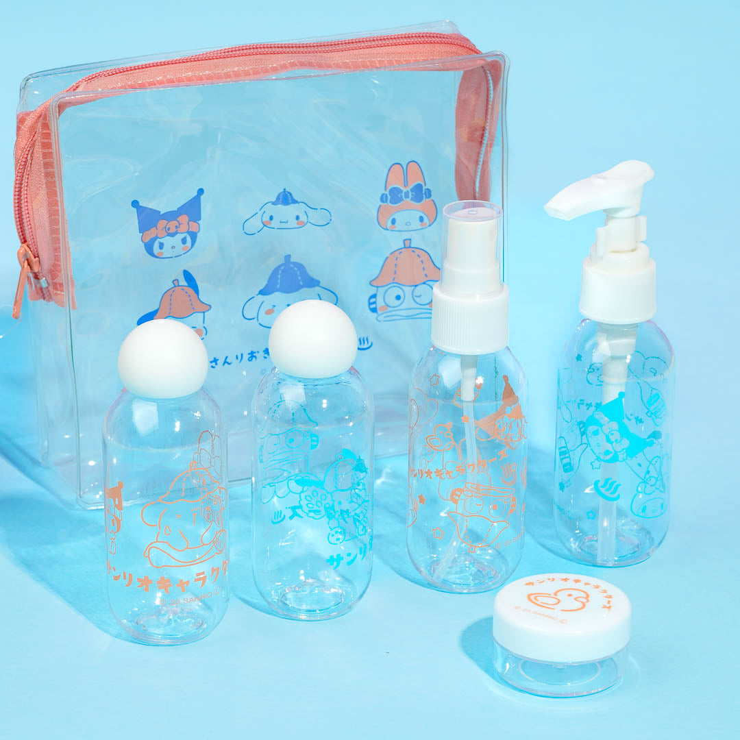 Sanrio Characters Travel Bottle Pouch Set