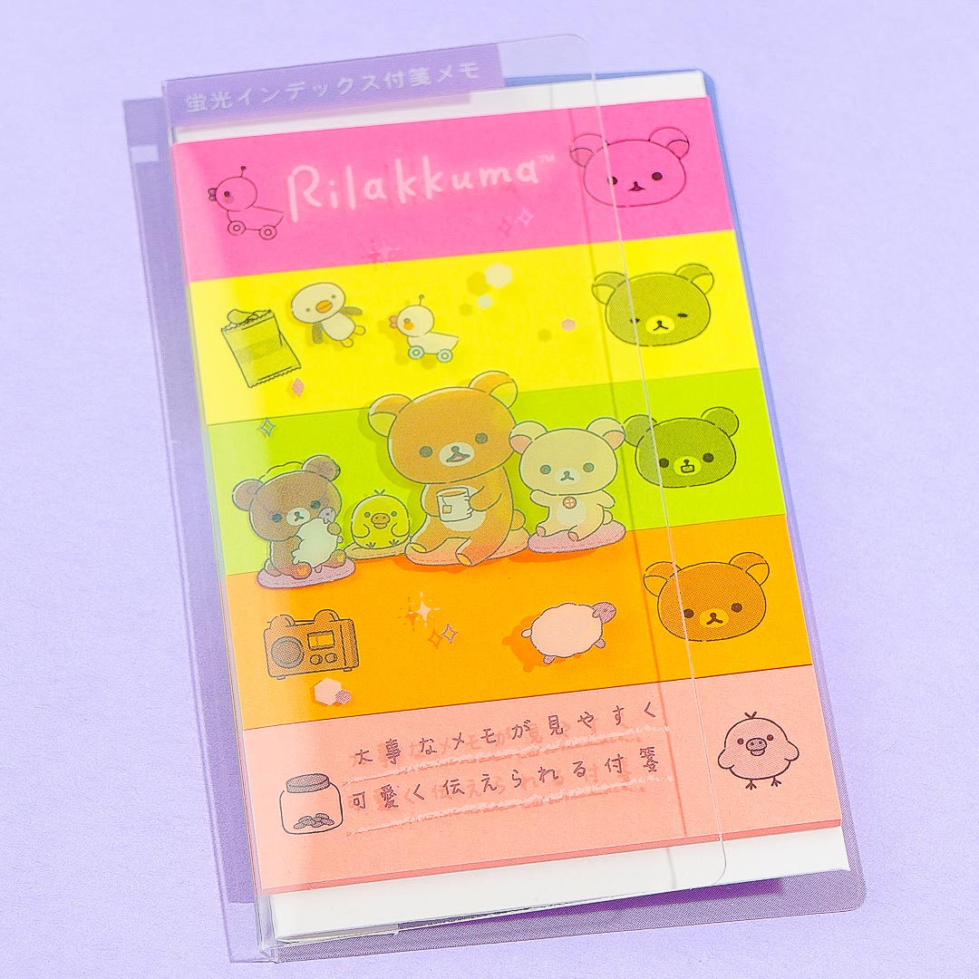 Rilakkuma Neon Index Tab Sticky Notes