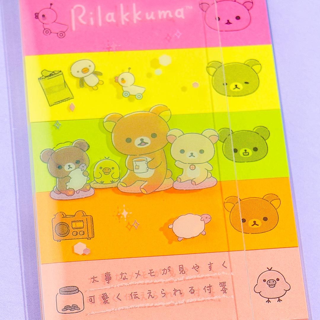 Rilakkuma Neon Index Tab Sticky Notes