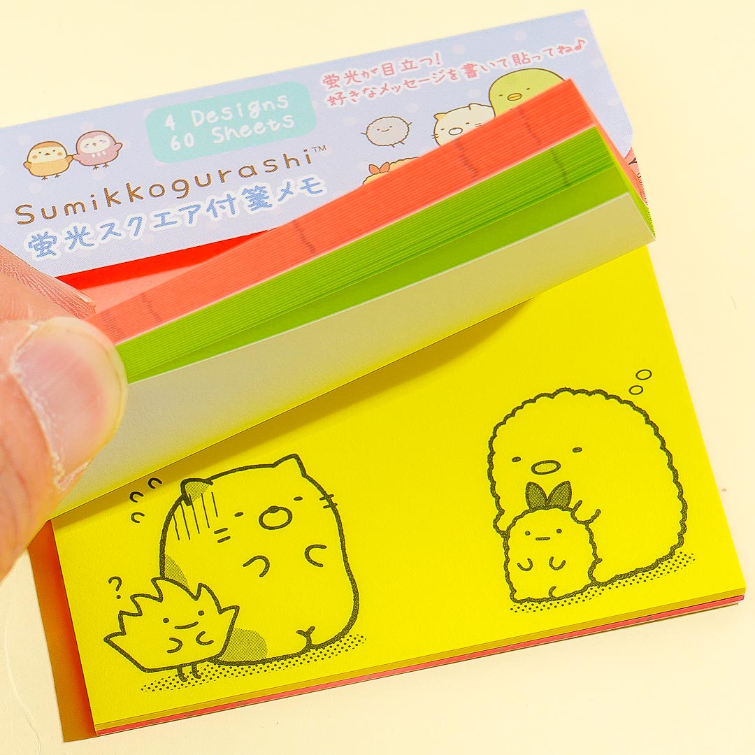 Sumikko Gurashi Fluorescent Sticky Notes