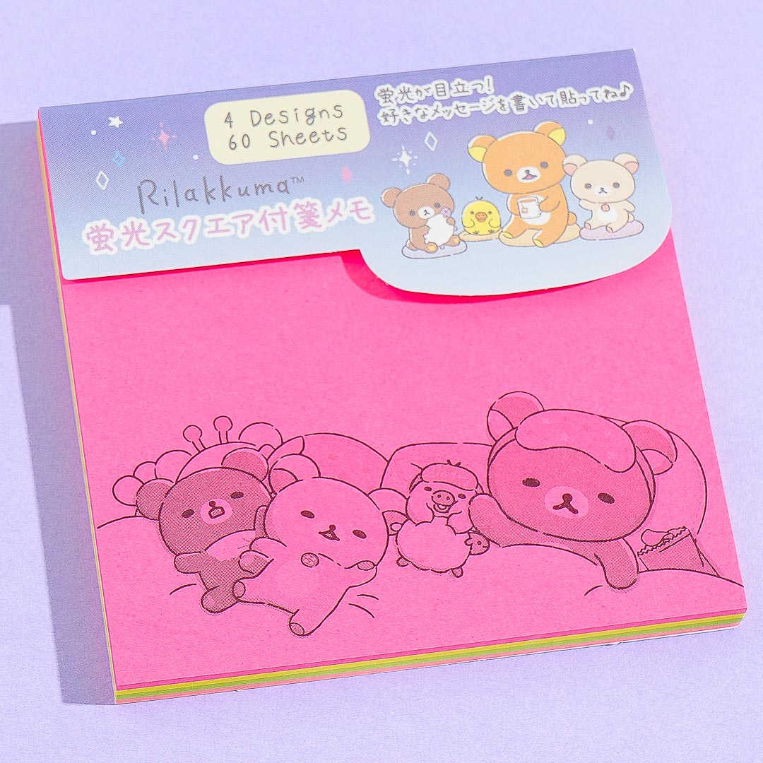 Rilakkuma Fluorescent Sticky Notes