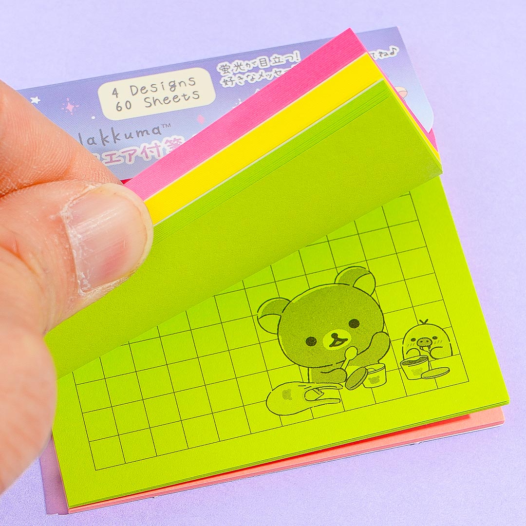 Rilakkuma Fluorescent Sticky Notes