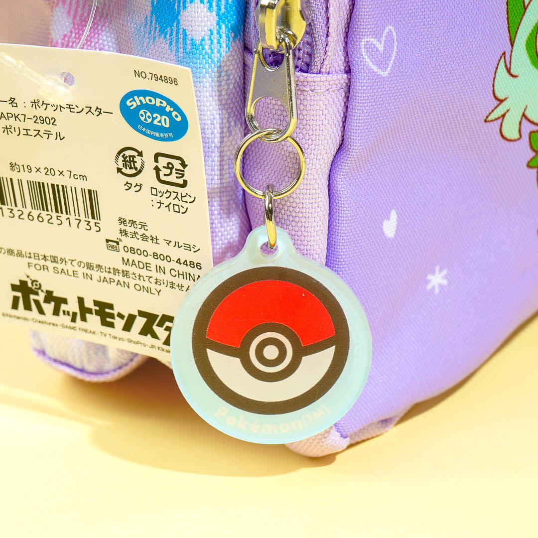 Pokemon Gingham Shoulder Bag With Acrylic Charm