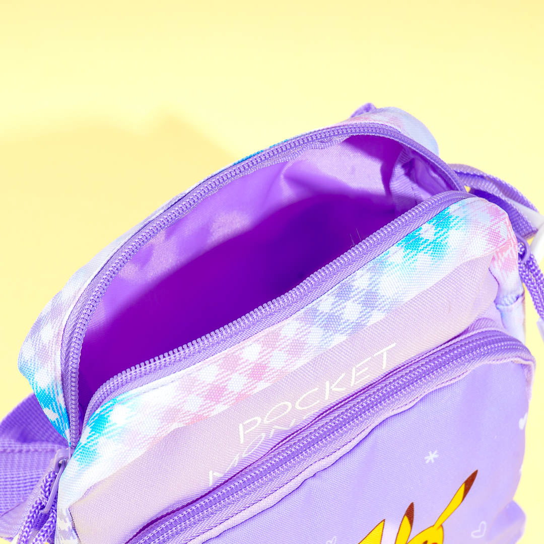 Pokemon Gingham Shoulder Bag With Acrylic Charm