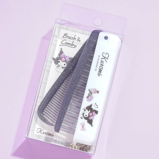 Kuromi Beauty Love Folding Brush & Comb