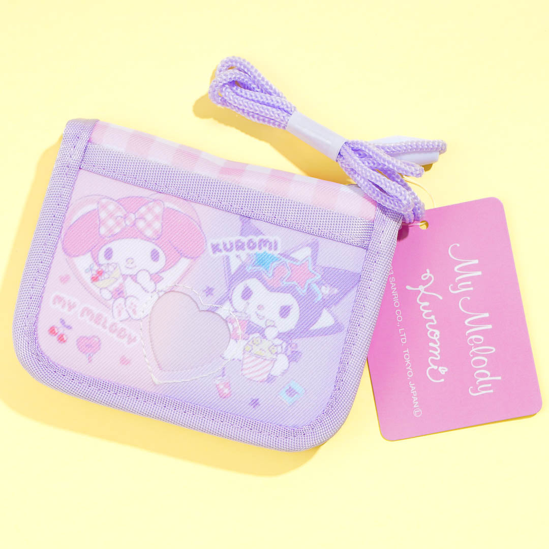 My Melody & Kuromi Picnic Time Wallet With Neck Strap