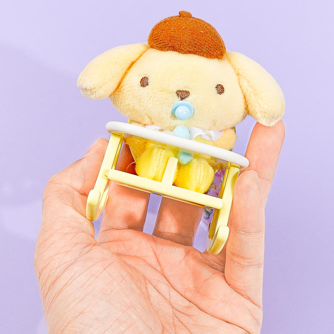 Pompompurin Baby Plushie Charm With Rocking Chair