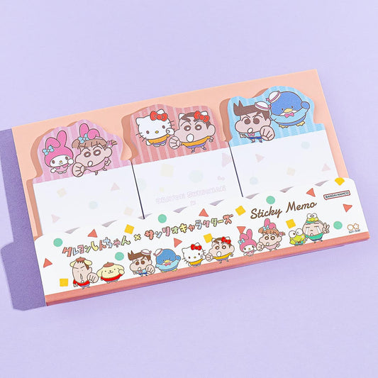 Sanrio Characters x Crayon Shin-Chan Sticky Notes Set
