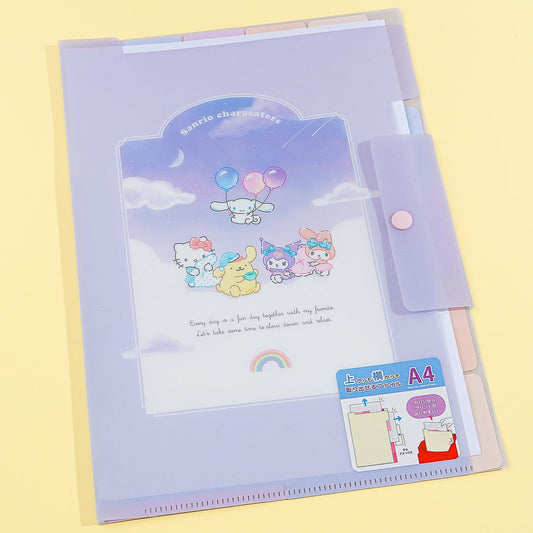 Sanrio Characters Relaxing Night Multi-Slot A4 File Folder