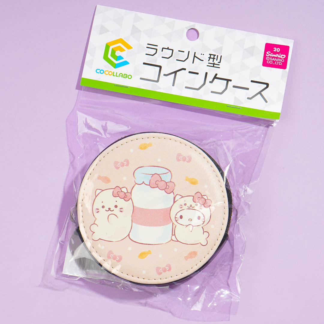 Sirotan x Sanrio Characters Round Coin Purse - Hello Kitty