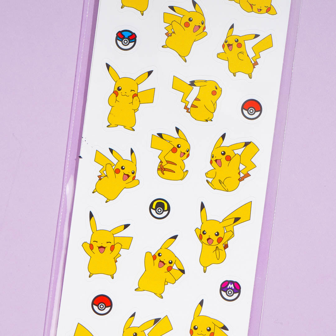 Pokemon Pikachu Playtime Clear Stickers