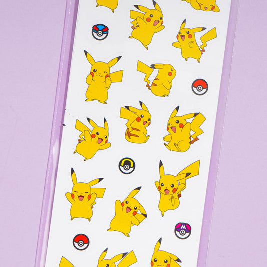 Pokemon Pikachu Playtime Clear Stickers